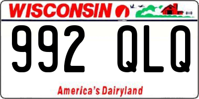 WI license plate 992QLQ