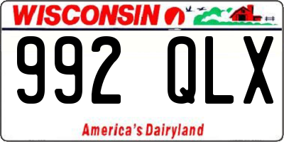 WI license plate 992QLX