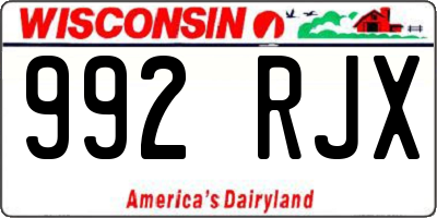 WI license plate 992RJX