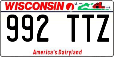 WI license plate 992TTZ