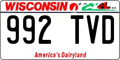 WI license plate 992TVD