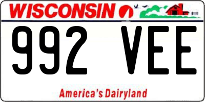 WI license plate 992VEE