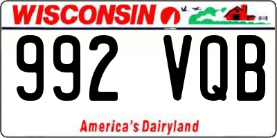 WI license plate 992VQB