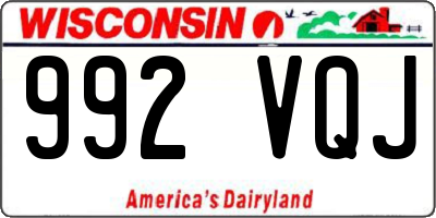 WI license plate 992VQJ