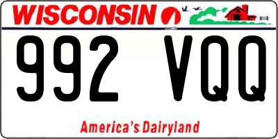 WI license plate 992VQQ