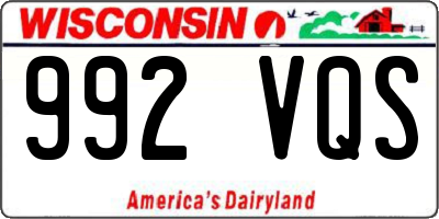 WI license plate 992VQS
