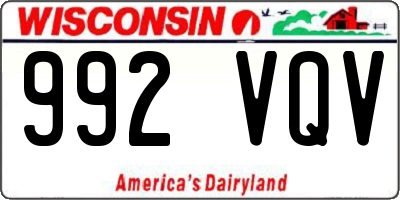 WI license plate 992VQV