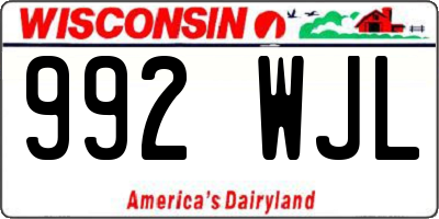 WI license plate 992WJL