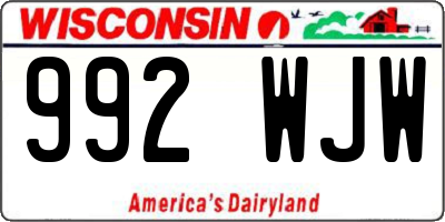 WI license plate 992WJW