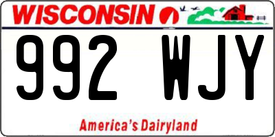WI license plate 992WJY