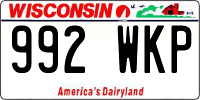 WI license plate 992WKP