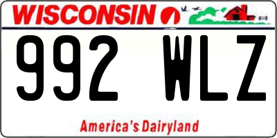 WI license plate 992WLZ