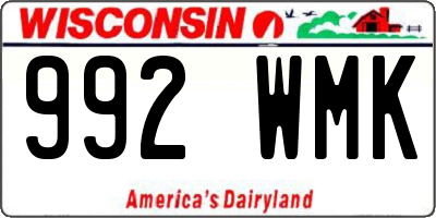 WI license plate 992WMK