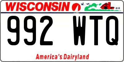 WI license plate 992WTQ