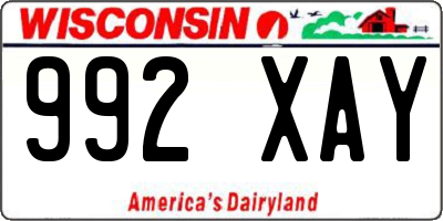 WI license plate 992XAY