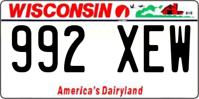 WI license plate 992XEW