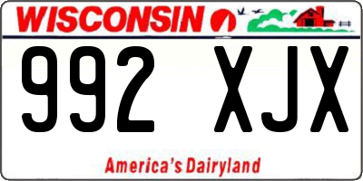 WI license plate 992XJX