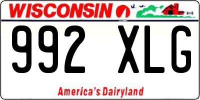 WI license plate 992XLG