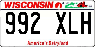 WI license plate 992XLH
