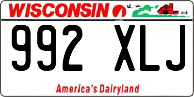WI license plate 992XLJ