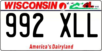 WI license plate 992XLL