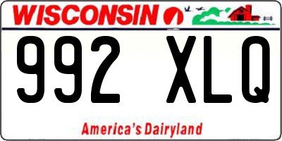 WI license plate 992XLQ