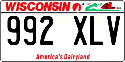 WI license plate 992XLV