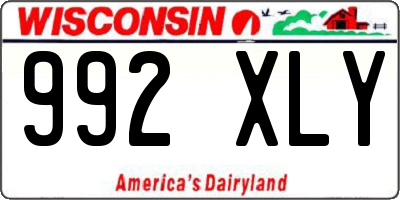 WI license plate 992XLY