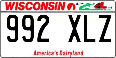 WI license plate 992XLZ