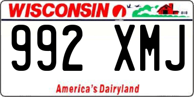 WI license plate 992XMJ