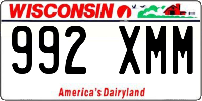 WI license plate 992XMM