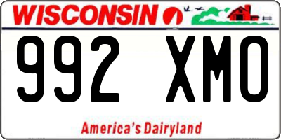 WI license plate 992XMO