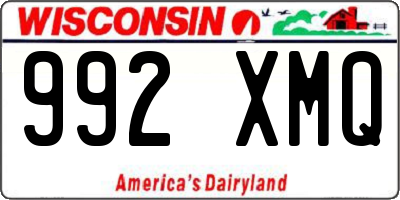 WI license plate 992XMQ