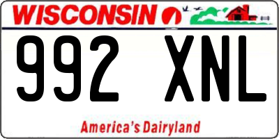 WI license plate 992XNL