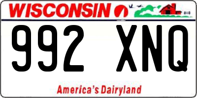 WI license plate 992XNQ