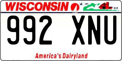 WI license plate 992XNU