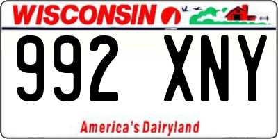WI license plate 992XNY