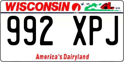 WI license plate 992XPJ