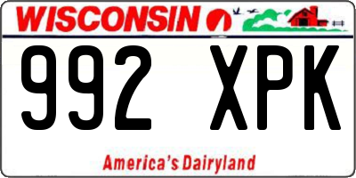 WI license plate 992XPK