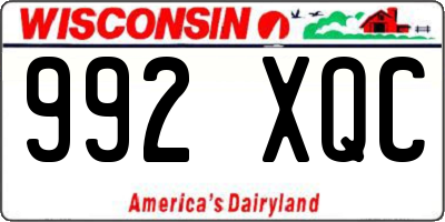 WI license plate 992XQC