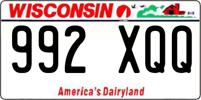 WI license plate 992XQQ