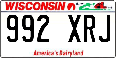WI license plate 992XRJ