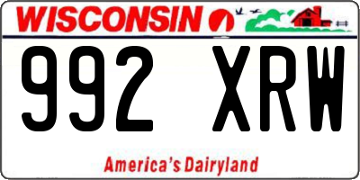 WI license plate 992XRW