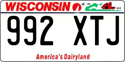 WI license plate 992XTJ