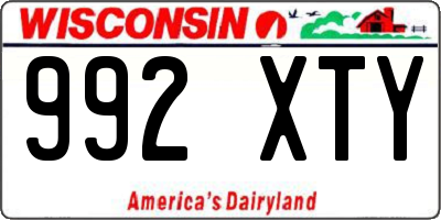 WI license plate 992XTY