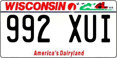 WI license plate 992XUI