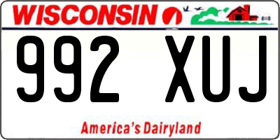 WI license plate 992XUJ