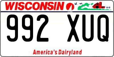 WI license plate 992XUQ