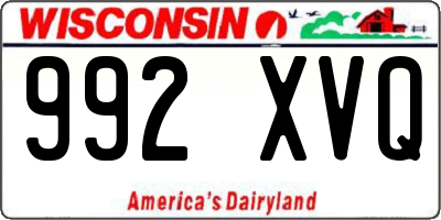 WI license plate 992XVQ
