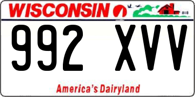WI license plate 992XVV